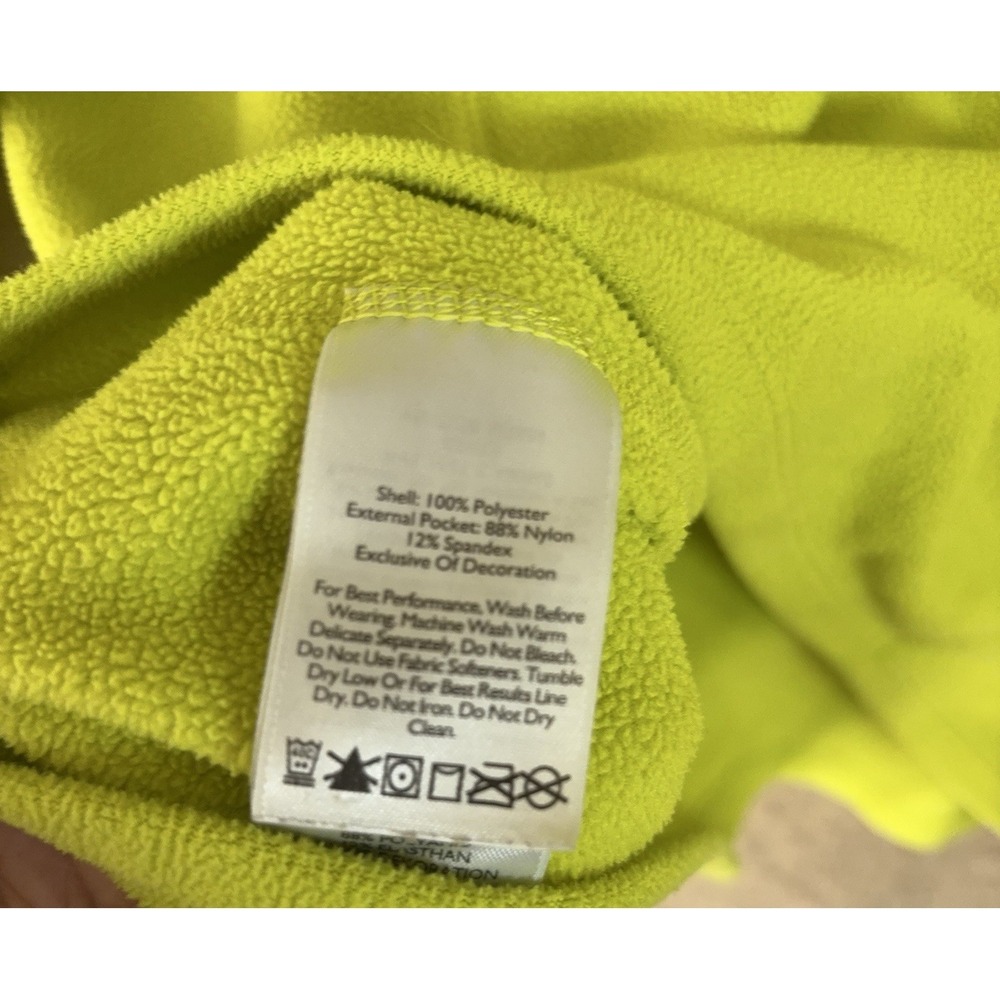 Eddie Bauer First Ascent Fleece Jacket Mens Sz L Yellow 1/4 Zip Pullover Pocket - Picture 7 of 9